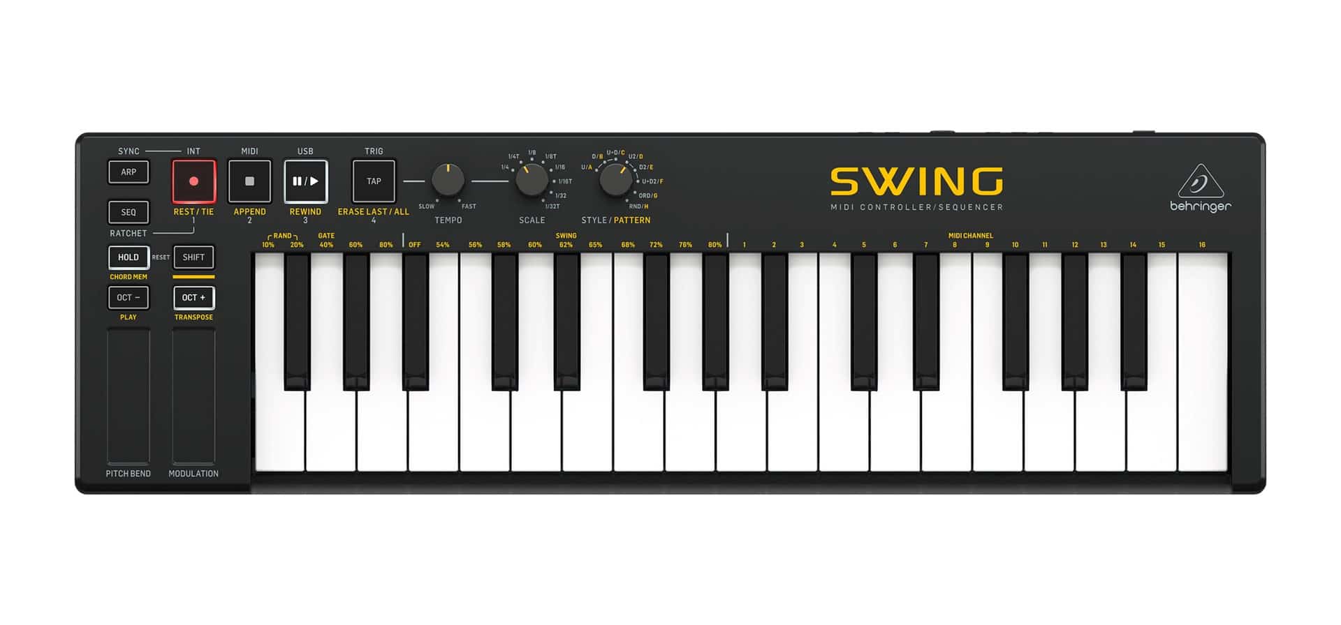 Klawiatura sterująca Behringer SWING USB/MIDI/CV (Outlet)