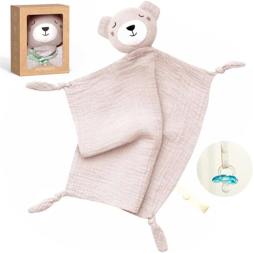 Maskotka Momcozy - Bawełniany Miś dla Niemowląt, Różowy
