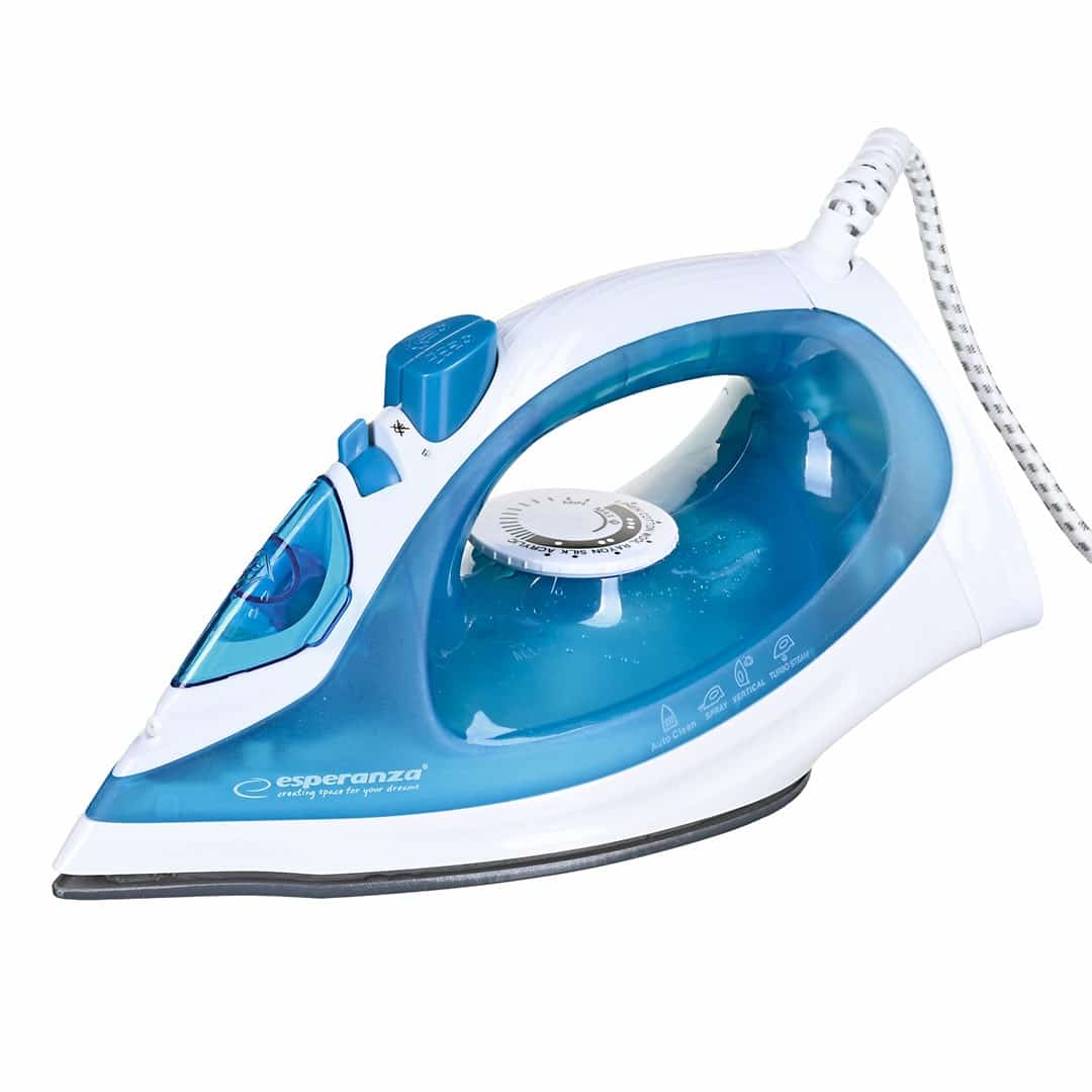 Żelazko parowe Esperanza Ceramic EHI002 (2200W; kolor niebieski) (OUTLET)