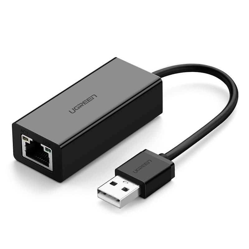 Ugreen Adapter Sieciowy  CR110 USB Do RJ45 Czarny
