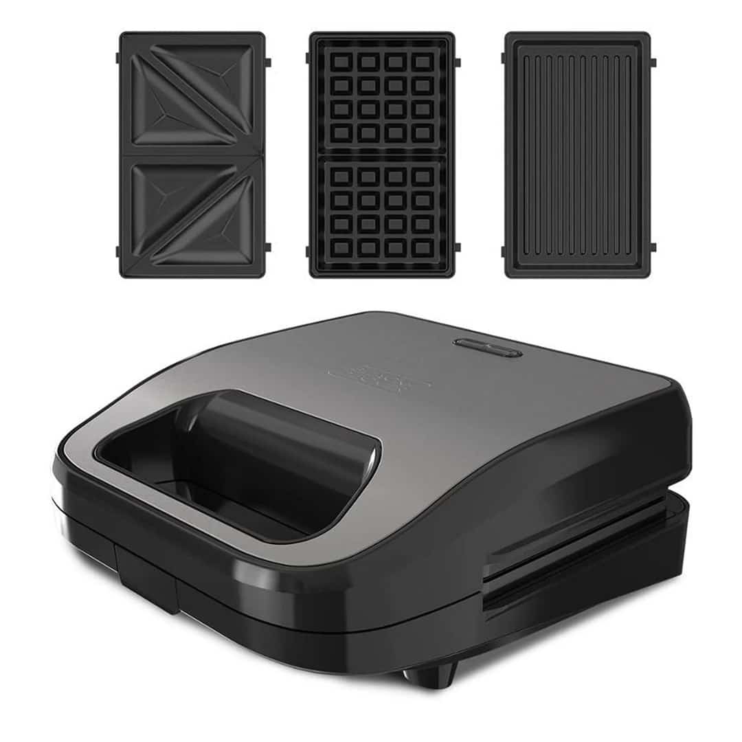 Opiekacz Black+Decker z 3 wymiennymi płytami BXSA754E 750W