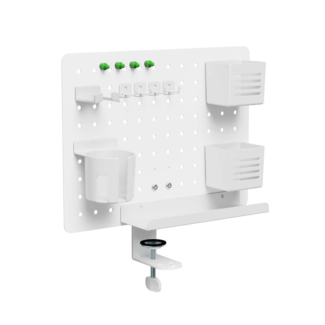 Activejet Organizer na biurko APB-002W. Obrotowa tablica perforowana. Kolor szaro biały.