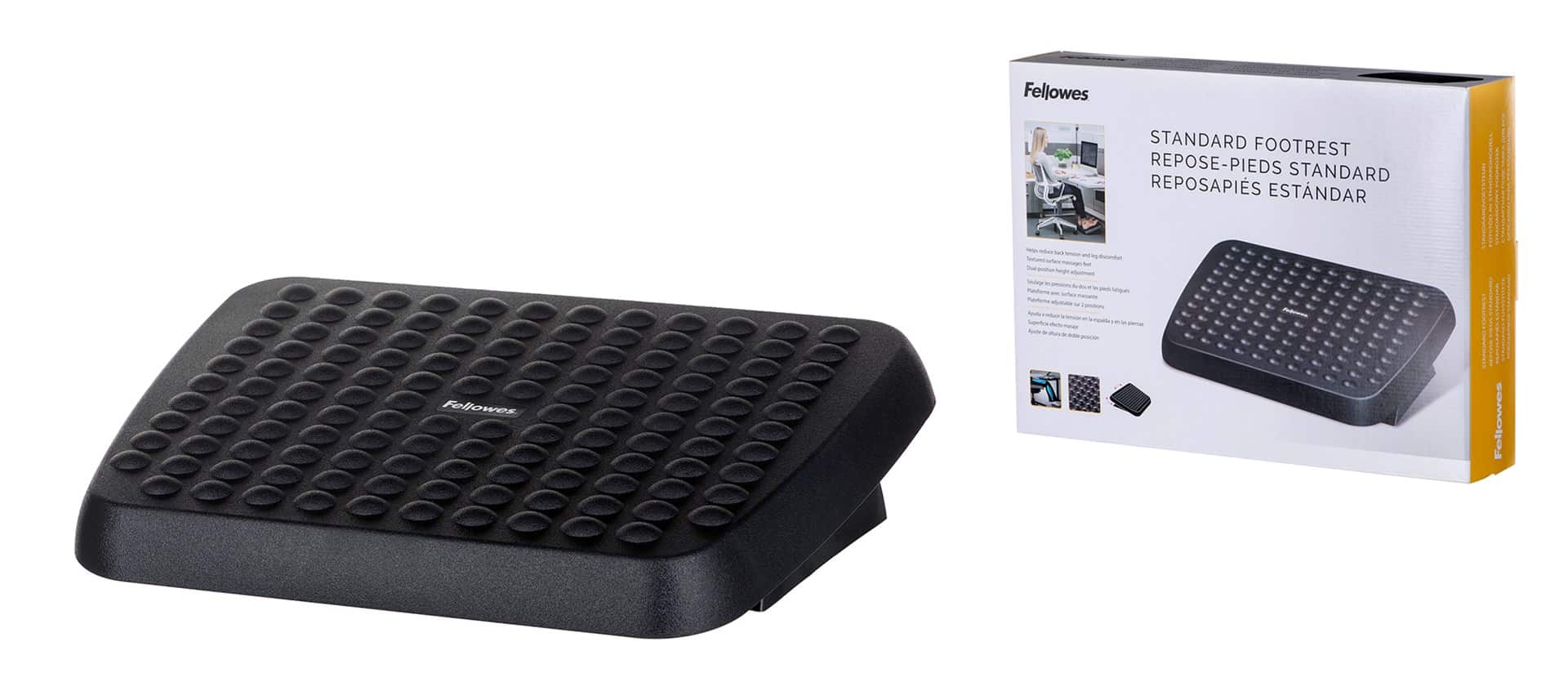 Fellowes Ergonomia podnóżek ergonomiczny biurowy pod stopy, czarny — zdjęcie 1 z 8