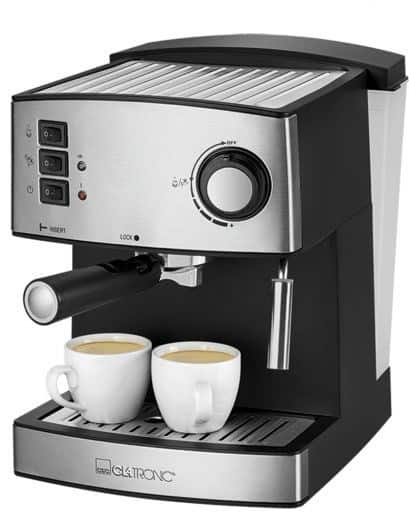 Ekspres do espresso Clatronic ES 3643, 850W, stal nierdzewna, czarny