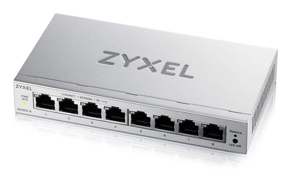 Switch Zyxel GS1200-8 v3 8p Managed Gigabit — zdjęcie 1 z 4