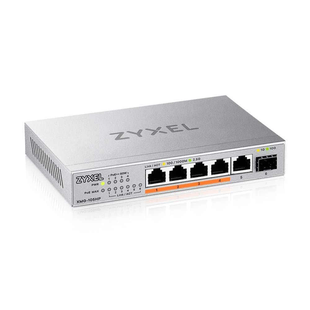 Switch Zyxel XMG-105HP 6p PoE 70W Multigigabit — zdjęcie 1 z 3