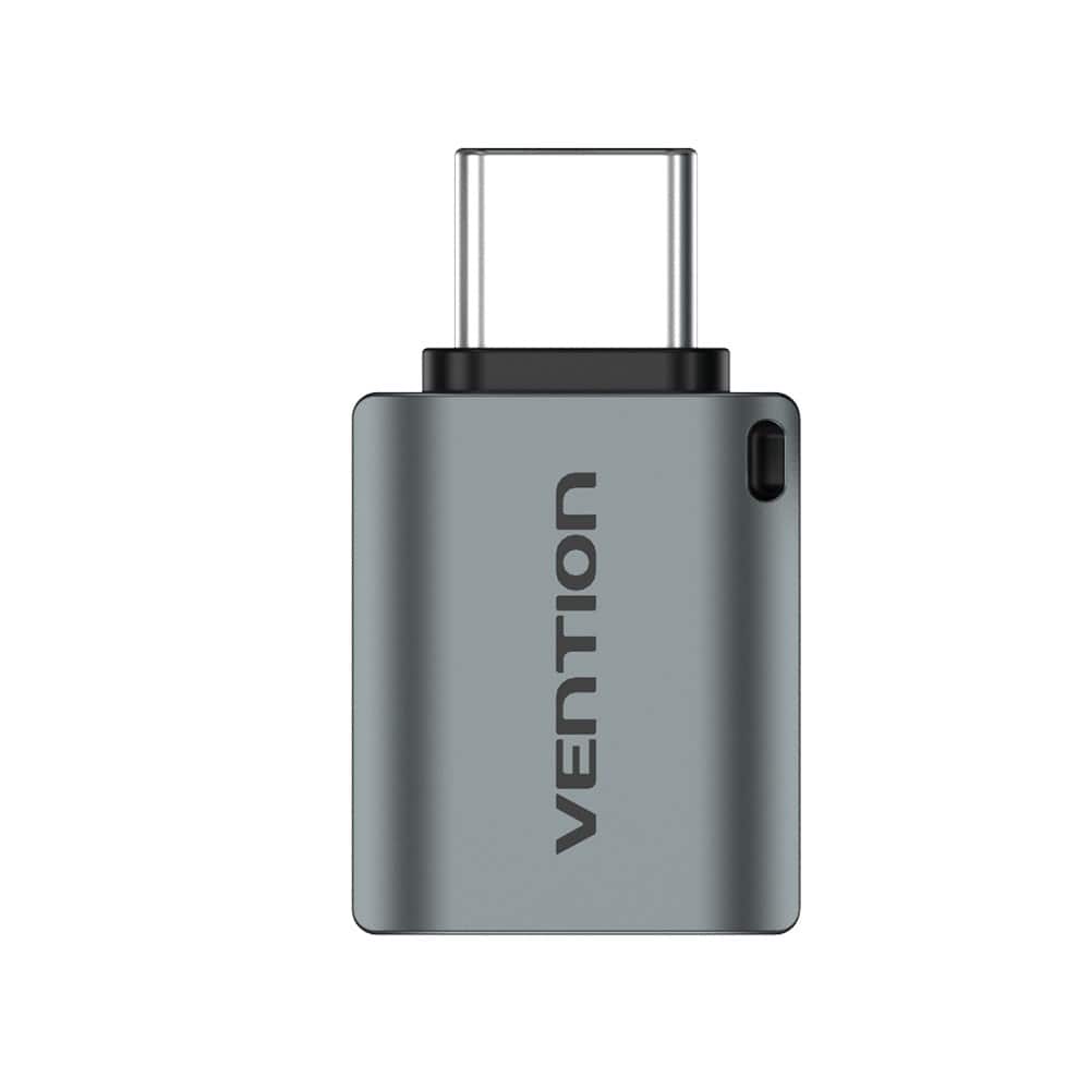 Adapter OTG USB 3.0 Vention USB-C do USB-A szary ze stopu aluminium — zdjęcie 1 z 4