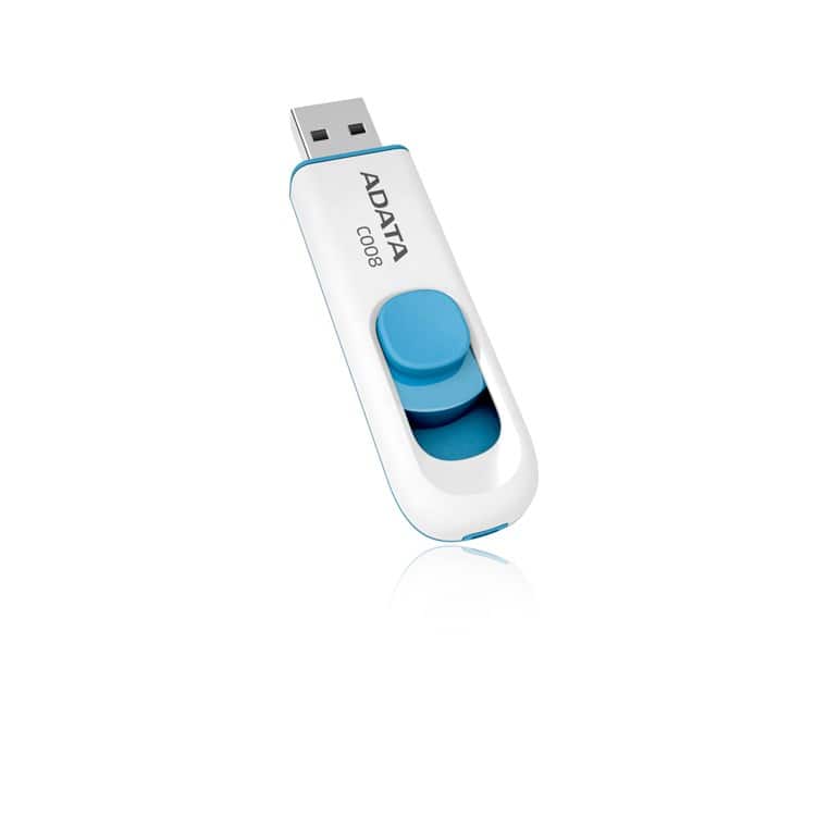 ADATA FLASHDRIVE C008 64GB USB 2.0 WHITE&BLUE — zdjęcie 1 z 2