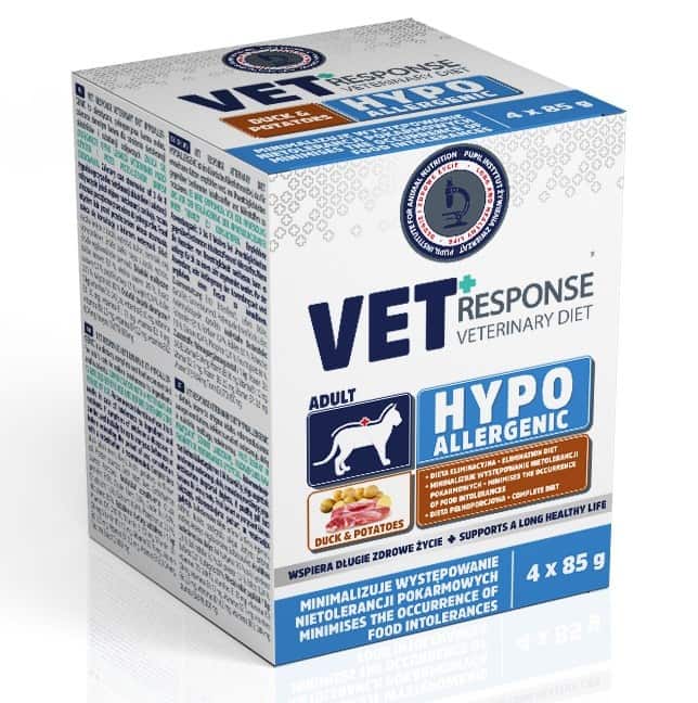VET RESPONSE Hypoallergenic kaczka.4X dla kota 85g — zdjęcie 1 z 4