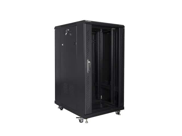 Szafa rack Lanberg FF01-6822-12B, 22U, czarna — zdjęcie 1 z 5