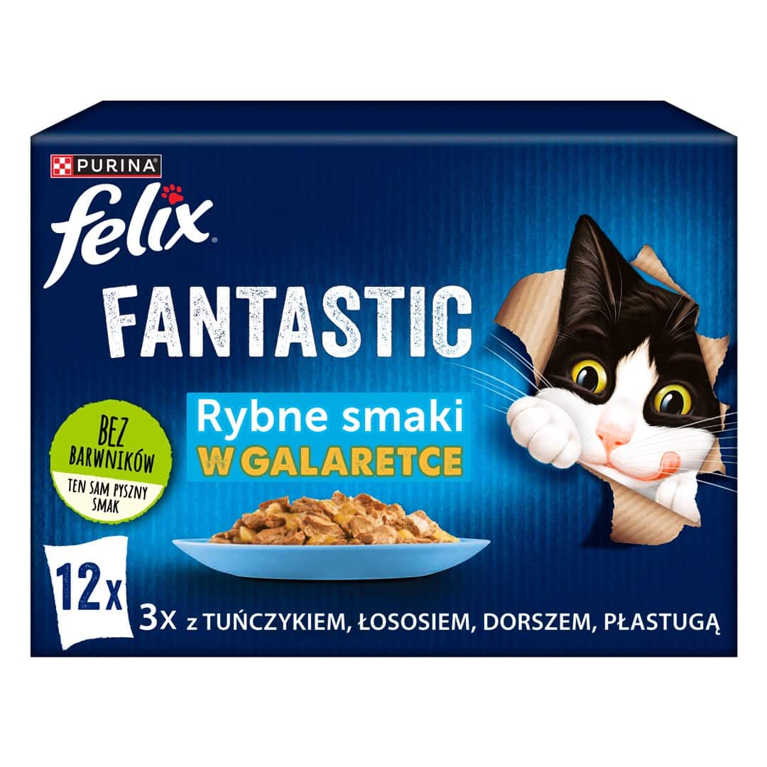 FELIX Fantastic Ryba - mokra karma dla kota - 12x85g — zdjęcie 1 z 8