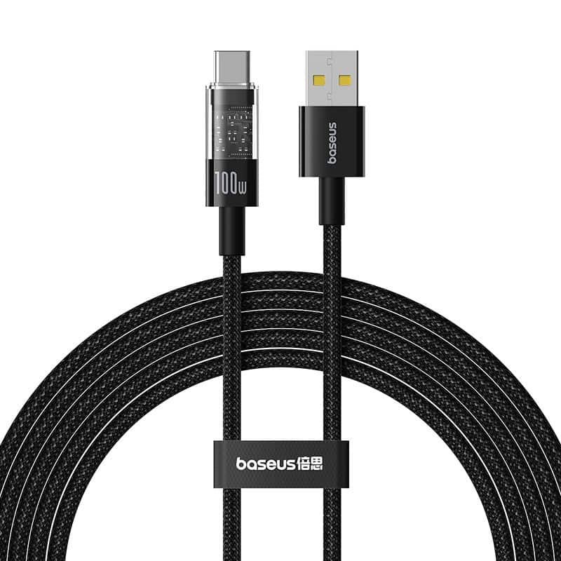 Kabel Baseus Gem USB-USB C 100W 2m (czarny) — zdjęcie 1 z 6