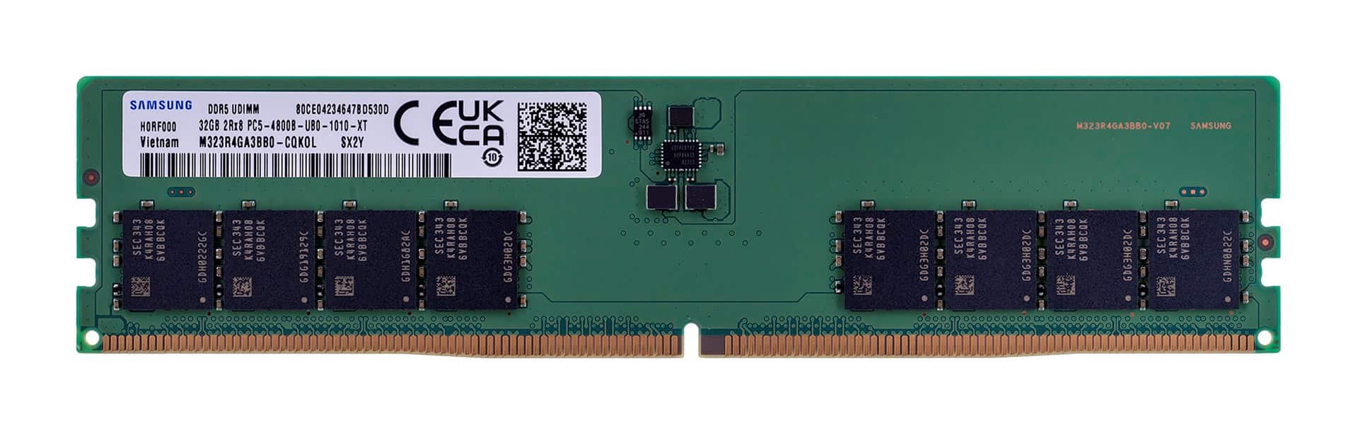 Samsung UDIMM non-ECC 32GB DDR5 4800MHz — zdjęcie 1 z 3