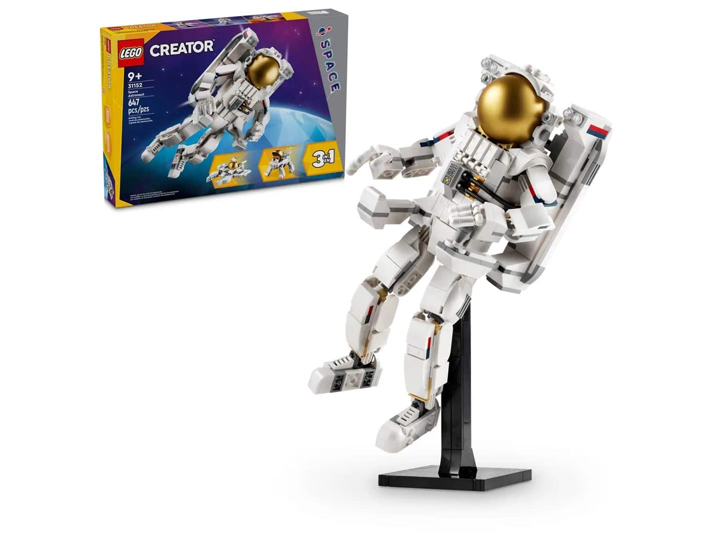 LEGO Creator 3w1 - Astronauta 647 Elementów — zdjęcie 1 z 8