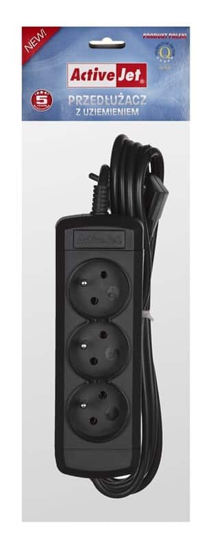 Przedłużacz Activejet 3GNU - 3M - C (3m; kolor czarny) — zdjęcie 1 z 5