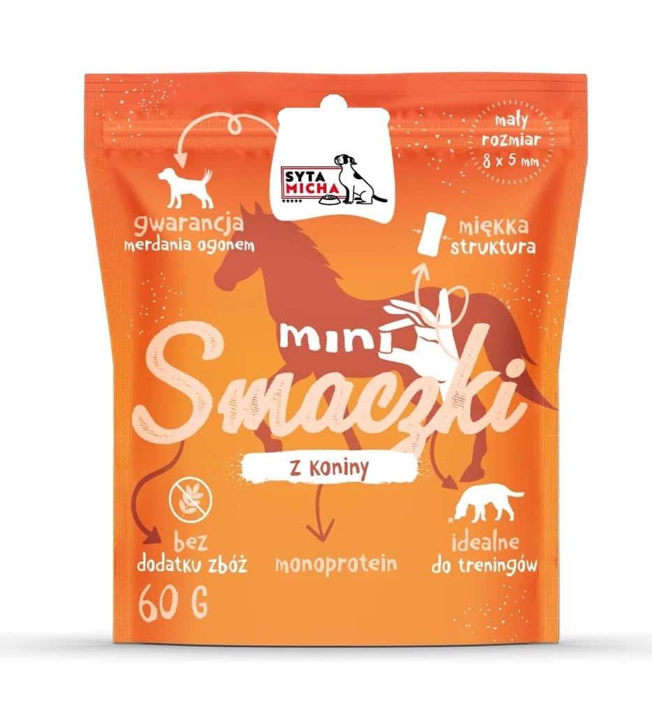 SYTA MICHA mini smaczki treningowe - konina 60g