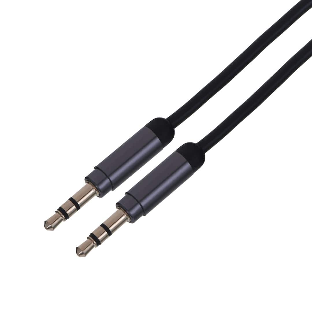 Kabel GEMBIRD CCAP-444-1M (Mini Jack M - Mini Jack M; 1m; kolor czarny) — zdjęcie 1 z 4