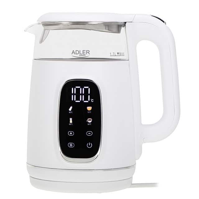 Czajnik elektryczny ADLER AD 1305 biało-srebrny 1,7 l — zdjęcie 1 z 8