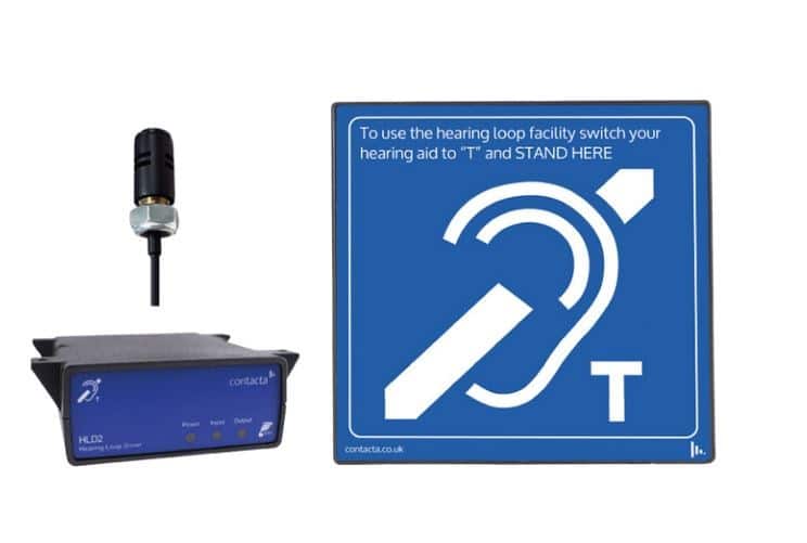 CONTACTA PĘTLA INDUKCYJNA IL-K200-40-00, ZESTAW PĘTLI INDUKCYJNEJ DO MONTAŻU POD BLATEM Z DYSKRETNYM MIKROFONEM ANTYWANDALOWY — zdjęcie 1 z 3
