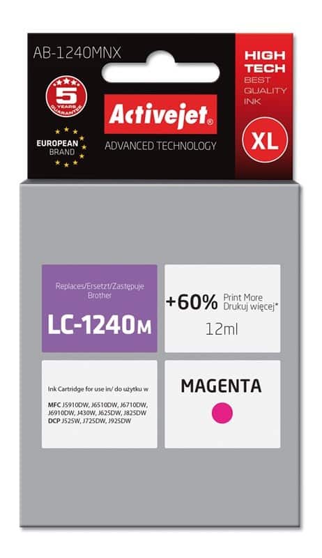 Tusz Activejet AB-1240MNX, 12ml, czerwony