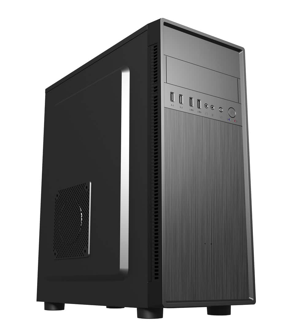 GEMBIRD OBUDOWA FORNAX 160 MIDI-TOWER CZARNA — zdjęcie 1 z 5