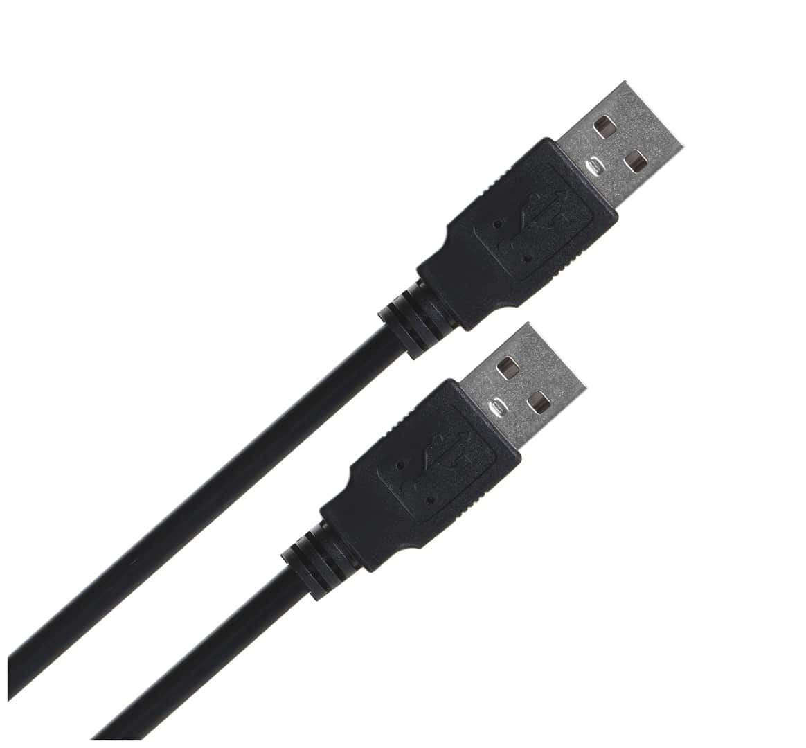 LANBERG KABEL USB-A 2.0 M/M 1M CZARNY CA-USBA-20CU-0010-BK — zdjęcie 1 z 3