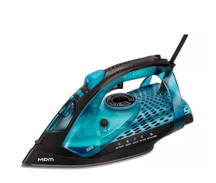 Żelazko parowe ze stopą ceramiczną, moc max 3500W, uderzenie pary do 190 g/min., AUTO SHUT-OFF, MPM MZE-29