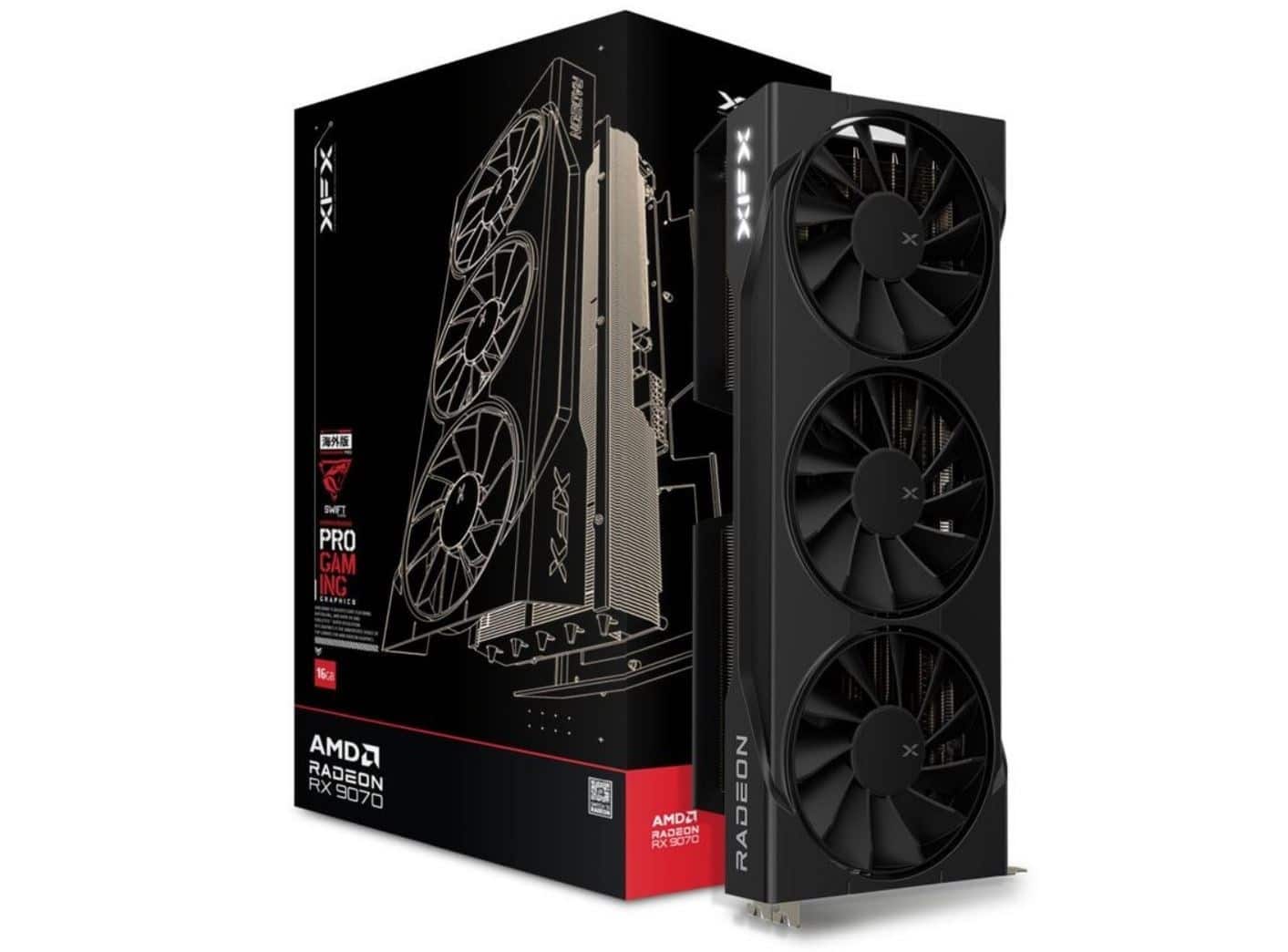 Karta graf. XFX Swift RX 9070 3-FAN Gaming Ed 16GB — zdjęcie 1 z 5