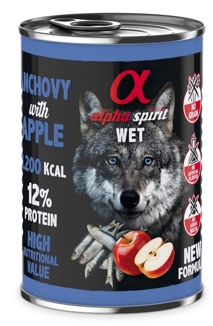 Alpha Spirit Anchois/jabłko mokra 400 g