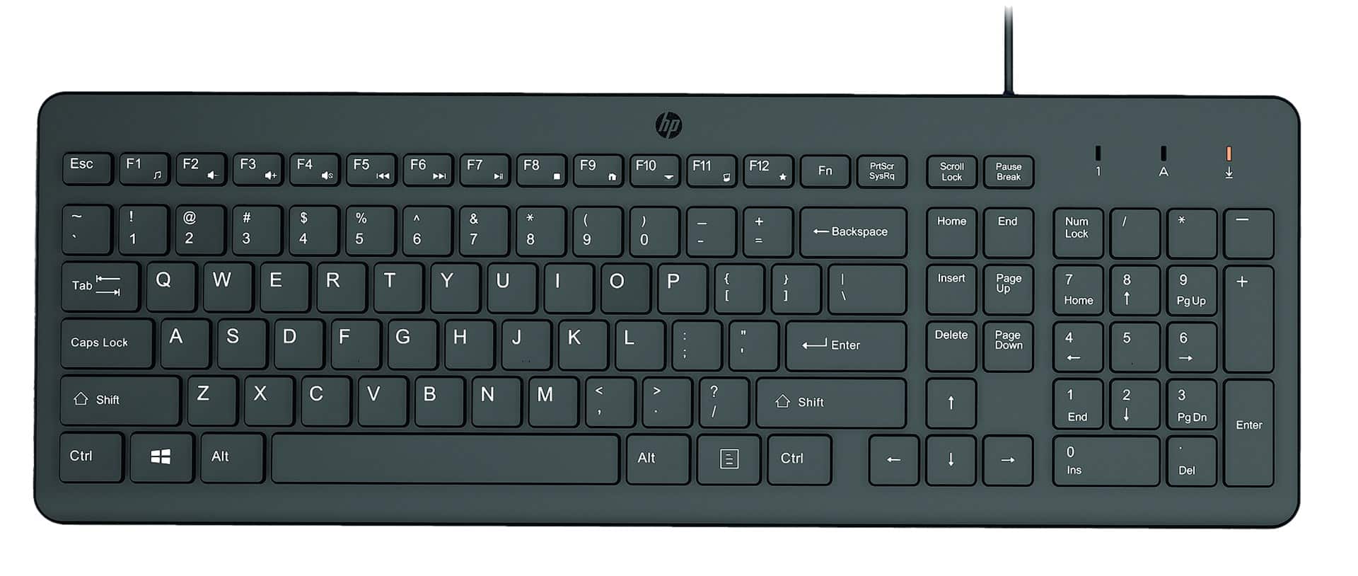 Klawiatura HP 150 Wired Keyboard przewodowa czarna 664R5AA — zdjęcie 1 z 2