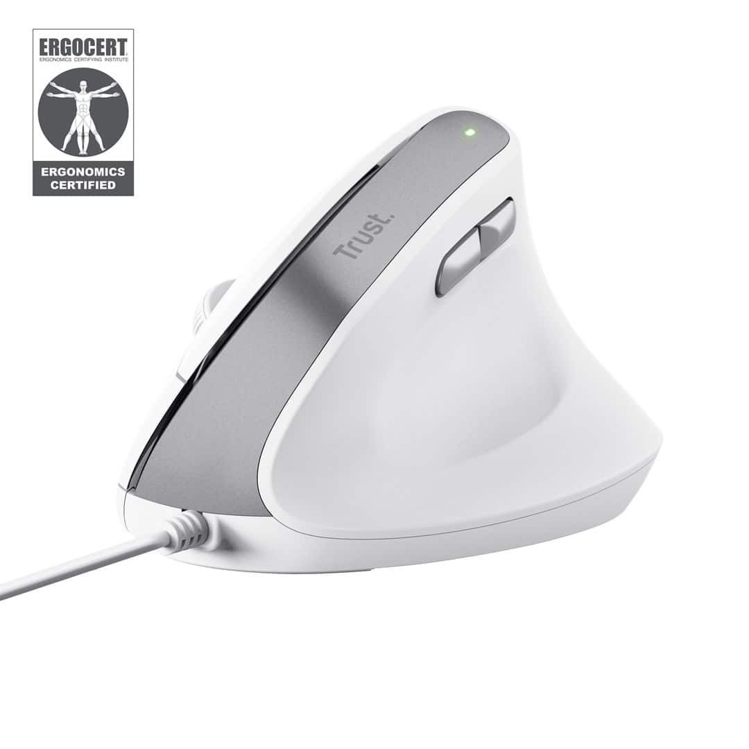 Mysz Trust BAYO II ERGONOMIC Biała Praworęczna — zdjęcie 1 z 7