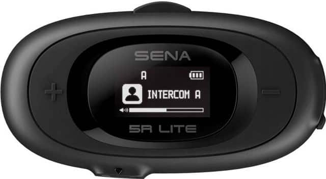 Interkom motocyklowy Sena 5R-01D 5R Lite Bluetooth 5.1 700m z wyświetlaczem LCD i uniwersalnym zestawem mikrofonów na 2 kaski — zdjęcie 1 z 5