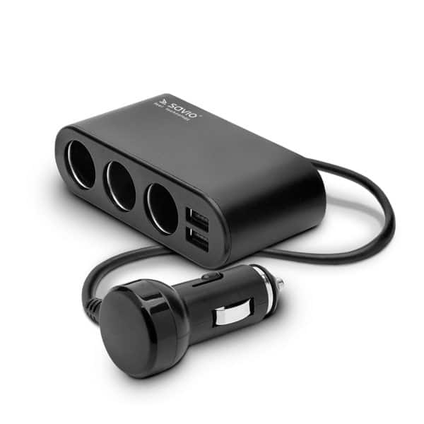 Rozdzielacz samochodowa do gniazda samochodowej zapalniczki SAVIO SA-024 — zdjęcie 1 z 6