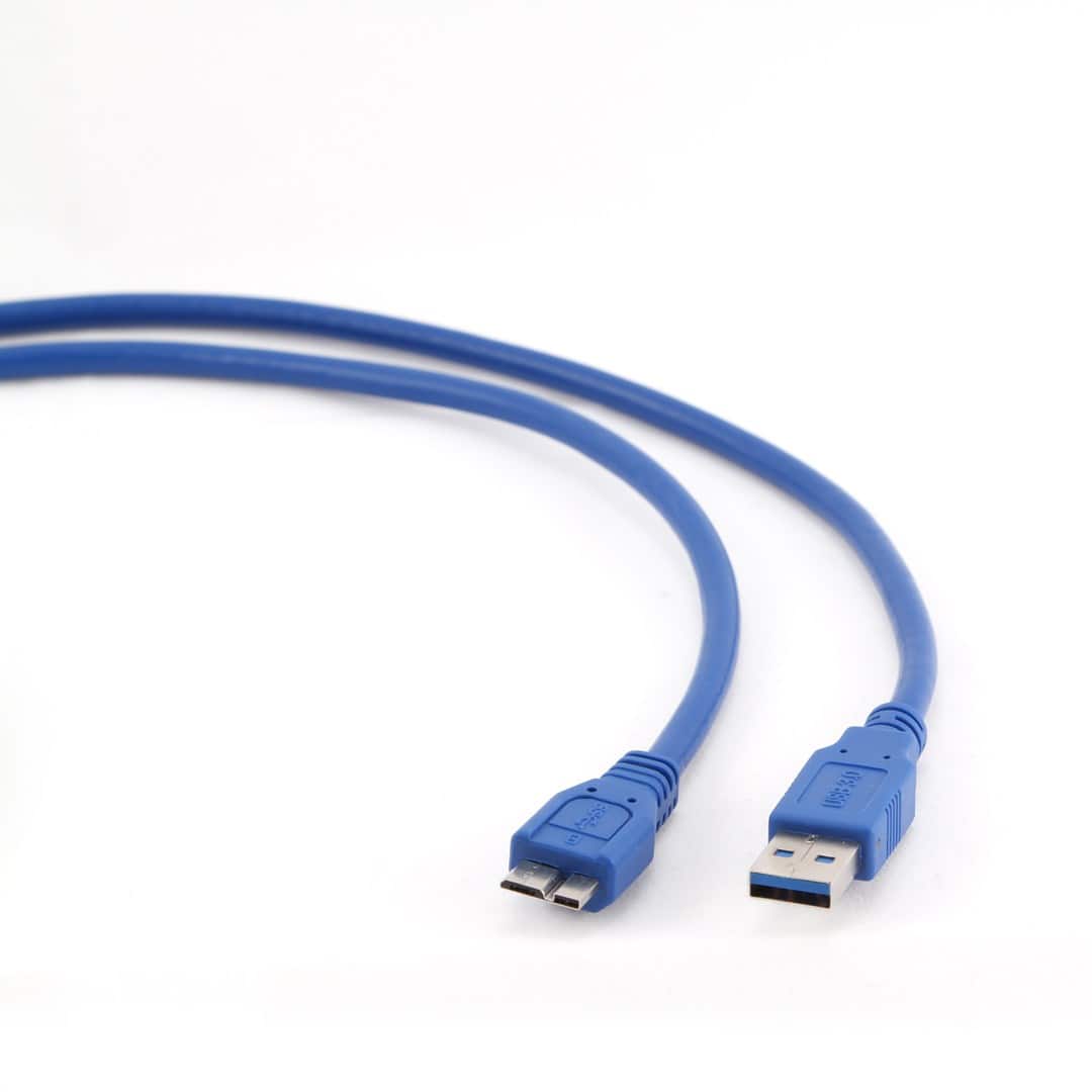 Kabel GEMBIRD CCP-MUSB3-AMBM-0.5M (USB M - Micro USB M; 0,50m; kolor niebieski) — zdjęcie 1 z 2