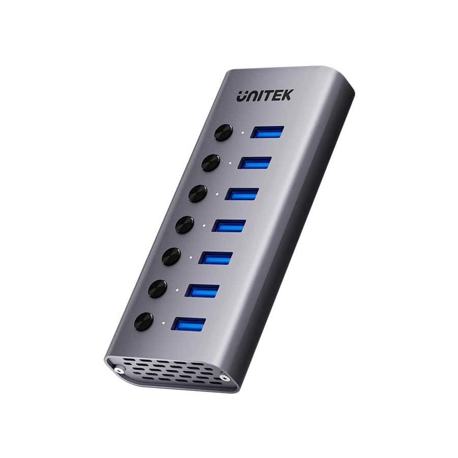UNITEK HUB USB-A 3.0 7W1, 5GBPS Z PRZEŁĄCZNIKIEM — zdjęcie 1 z 2