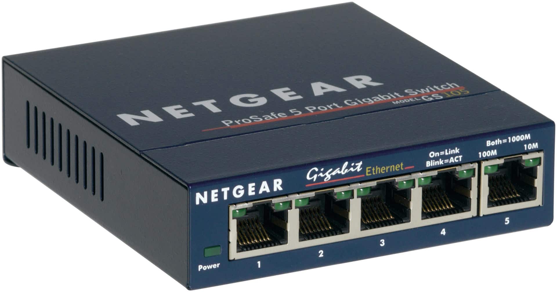 Switch Netgear GS105GE 5-portowy Niebieski