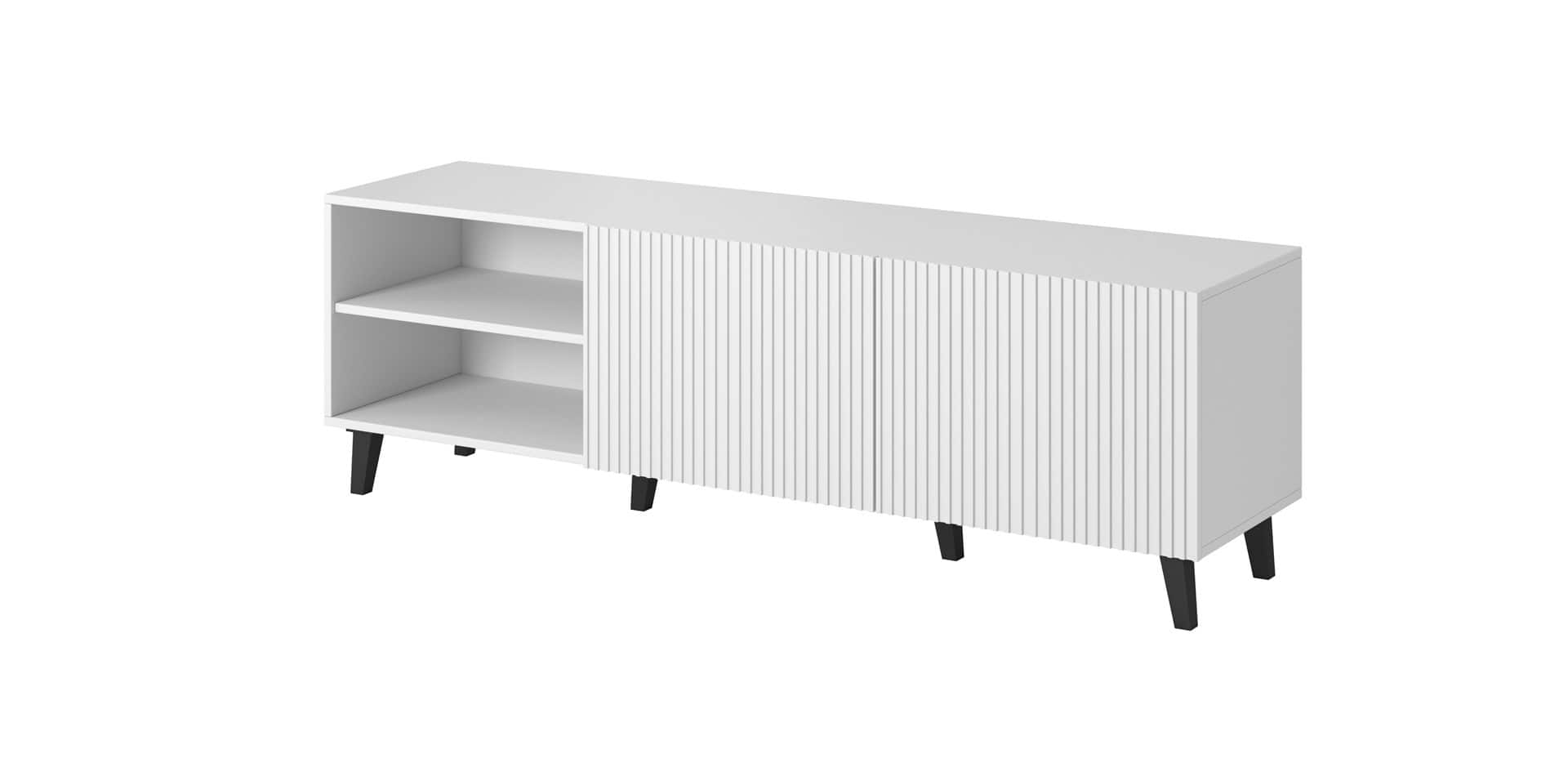 Szafka RTV PAFOS 150x40x52 biały mat — zdjęcie 1 z 8