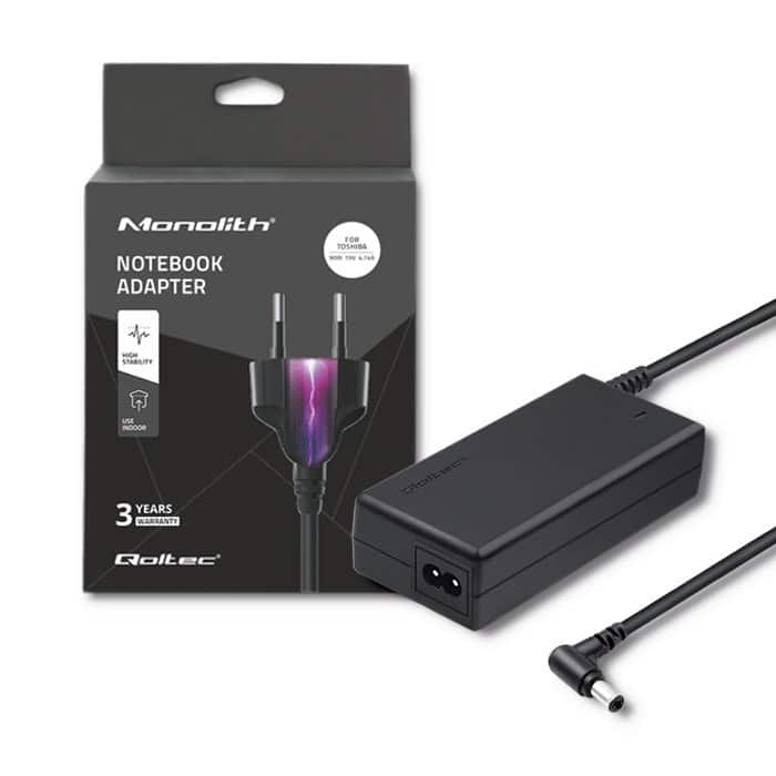 Zasilacz Qoltec 90W do notebooka Toshiba — zdjęcie 1 z 8