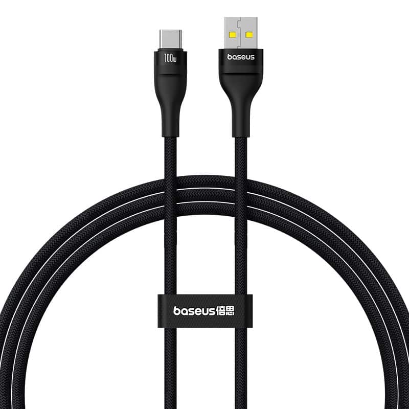 Kabel Baseus Flash 2 USB-USB C 100W 1m (czarny) — zdjęcie 1 z 8