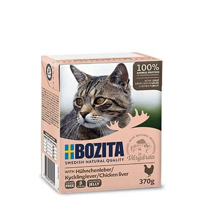 BOZITA Mięsne kawałki z wątróbką 370g