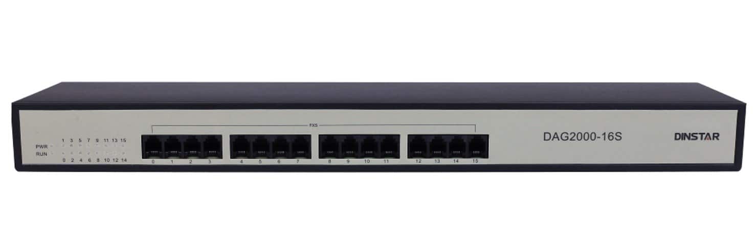 Dinstar DAG2000-16S - VoIP FXS Bramka, 16×FXS