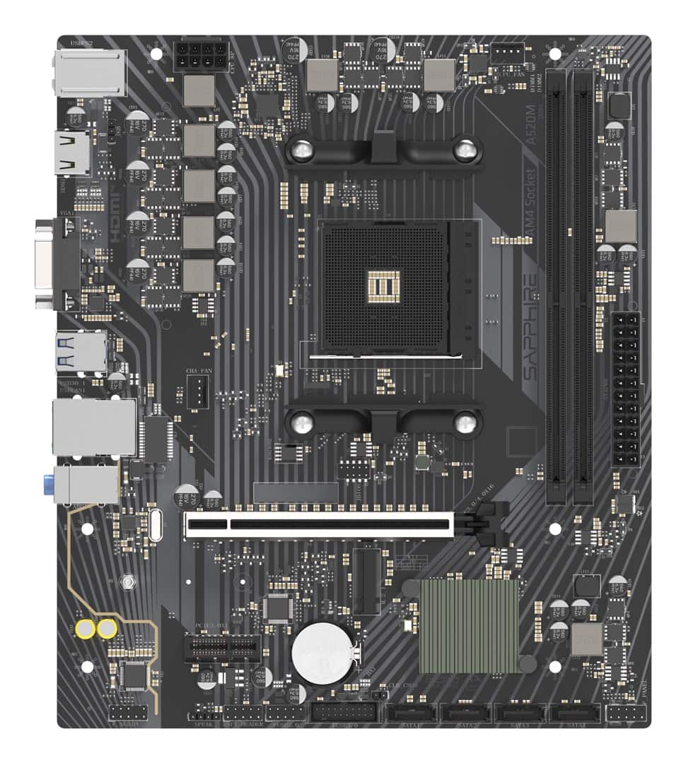 Płyta główna SAPPHIRE A520M-E Socket AM4 — zdjęcie 1 z 8