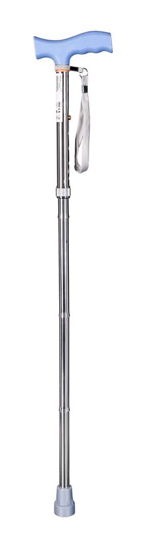 Laska inwalidzka, składana (srebrna) — zdjęcie 1 z 8