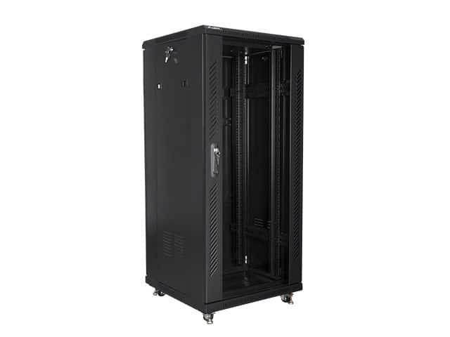 Szafa rack Lanberg FF01-6627-12B, 27U, czarna — zdjęcie 1 z 4
