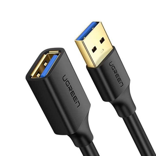 Ugreen kabel przedłużacz przejściówka USB 3.0 (żeński)-USB 3.0 (męski) 2m US129 (czarny) — zdjęcie 1 z 6