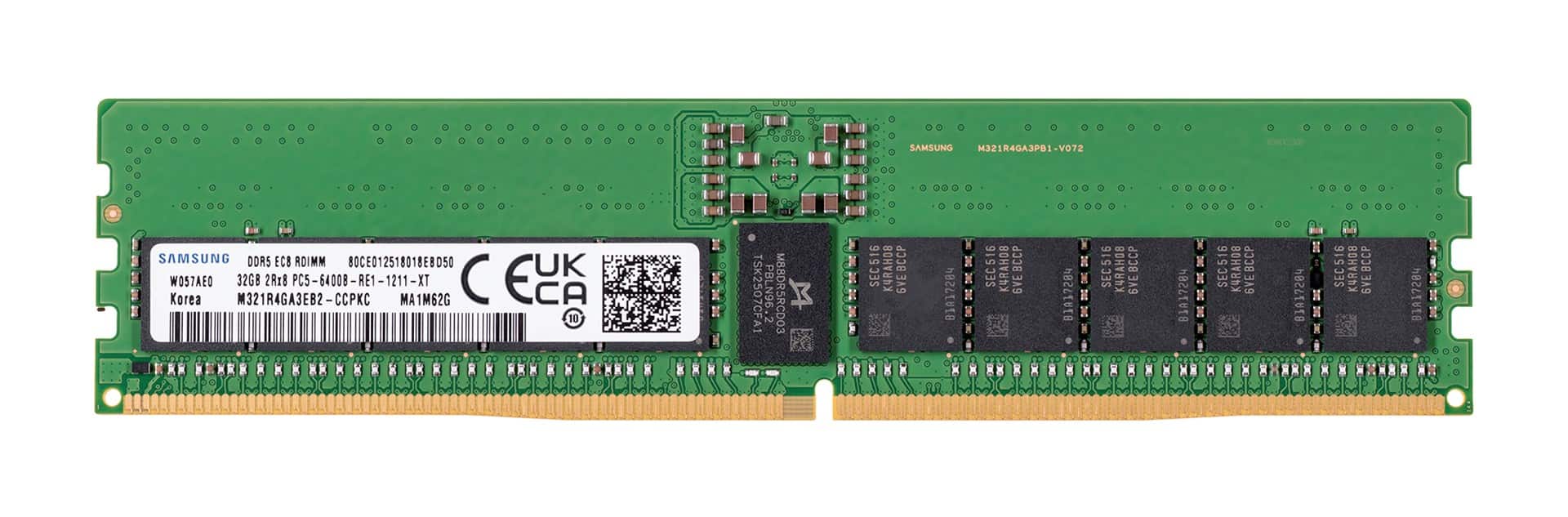 Samsung RDIMM DDR5 32GB 2Rx8 6400MHz PC5-51200 ECC REGISTERED M321R4GA3EB2-CCP — zdjęcie 1 z 4