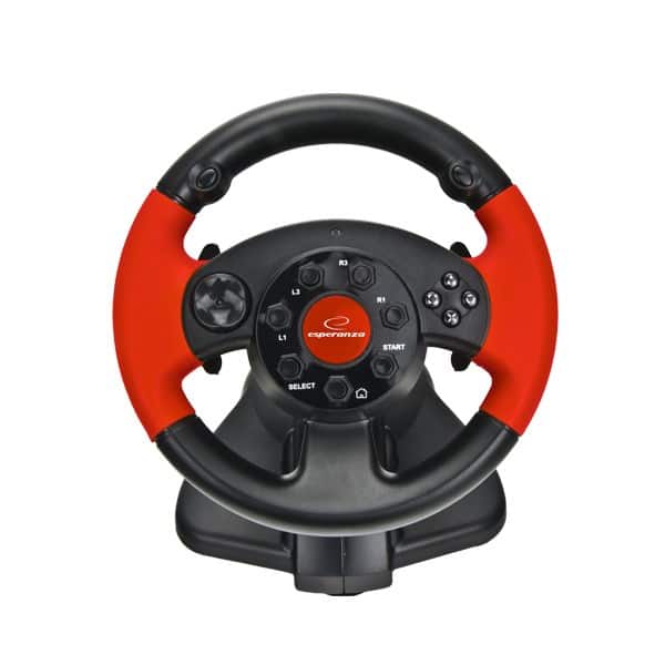 Kierownica z wibracjami Esperanza High Octane EG103 (PC, PS2, PS3; czarna) — zdjęcie 1 z 2