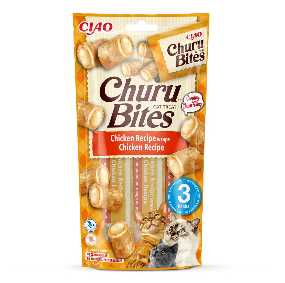 INABA Churu Bites Wrapy z kurczakiem - przysmak dla kota - 3x10 g — zdjęcie 1 z 7