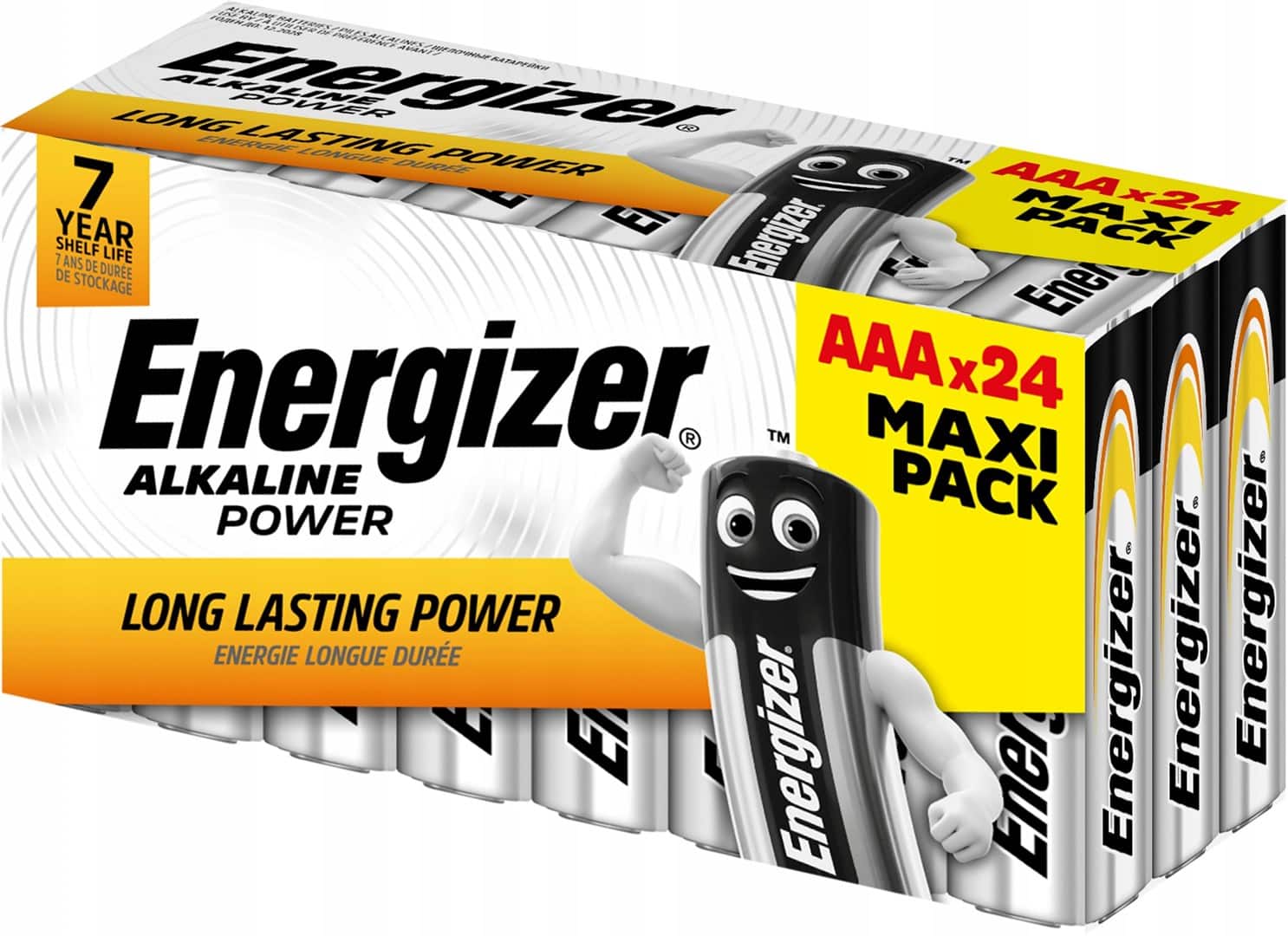 ENERGIZER BATERIE ALKALINE POWER AAA LR03 24 SZTUKI NEW MAXI PACK — zdjęcie 1 z 2