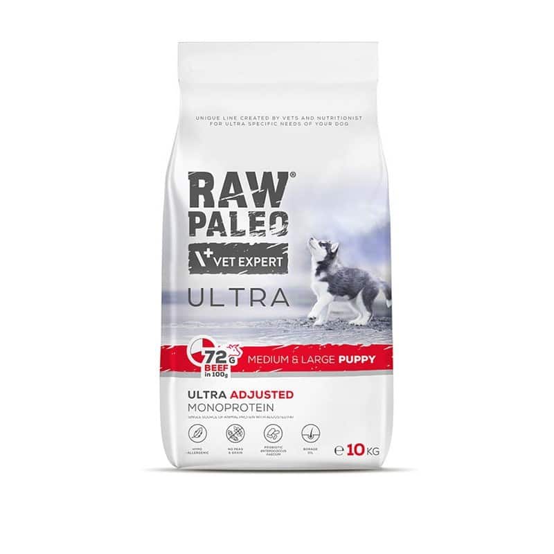 VetExpert Raw Paleo Ultra Wołowina Medium&Large Puppy 10kg (WYPRZEDAŻ) — zdjęcie 1 z 6